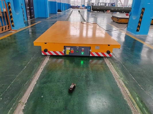 Gelbe schwere Lasten 100 Tonnen-batteriebetriebener Übergangswagen für Stahlindustrieelektrotransporter