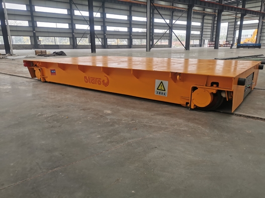 Industrieller vierrädriger AC 220V 10-Tonnen-Elektro-Flachbettwagen mit Getriebemotor